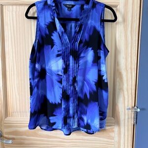 Simply Vera Vera Wang Blue & Black Floral Sleeveless Camisole